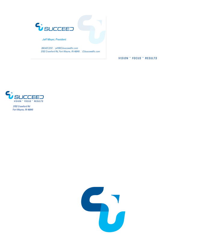 Business Card Design for CU Succeed