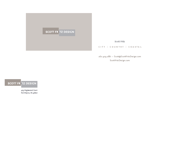 Business Card design for Logo for Scott Fritz Interior Design