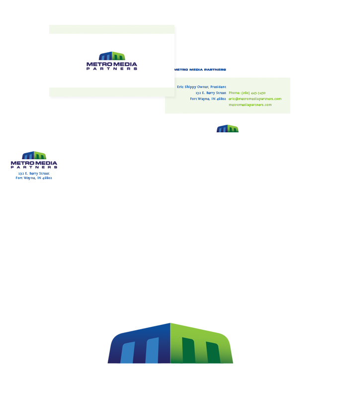 Business Card Design for Metro Media 