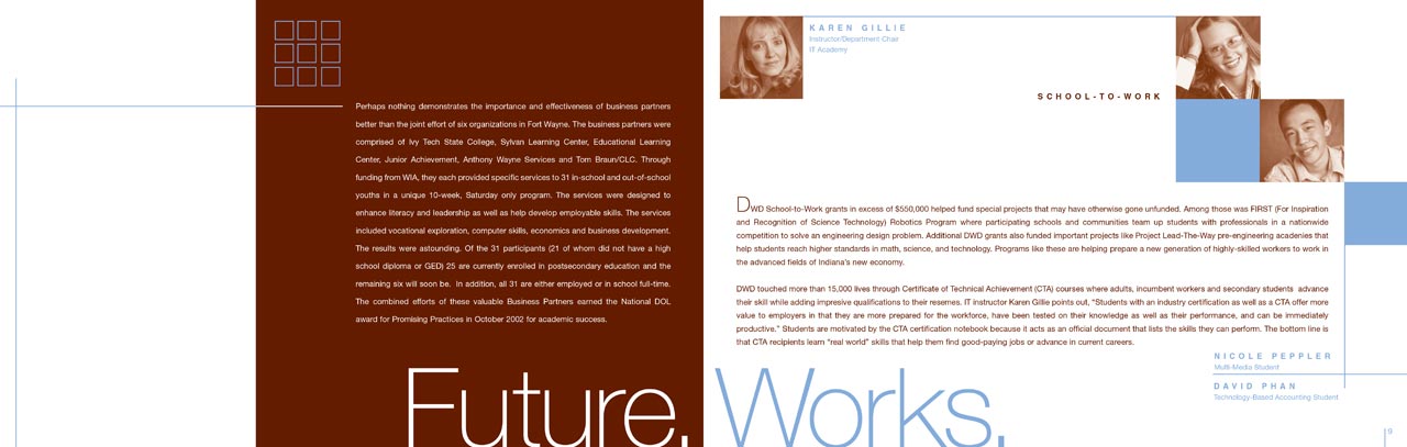 Department of Workforce Development Annual Report Interior Spread