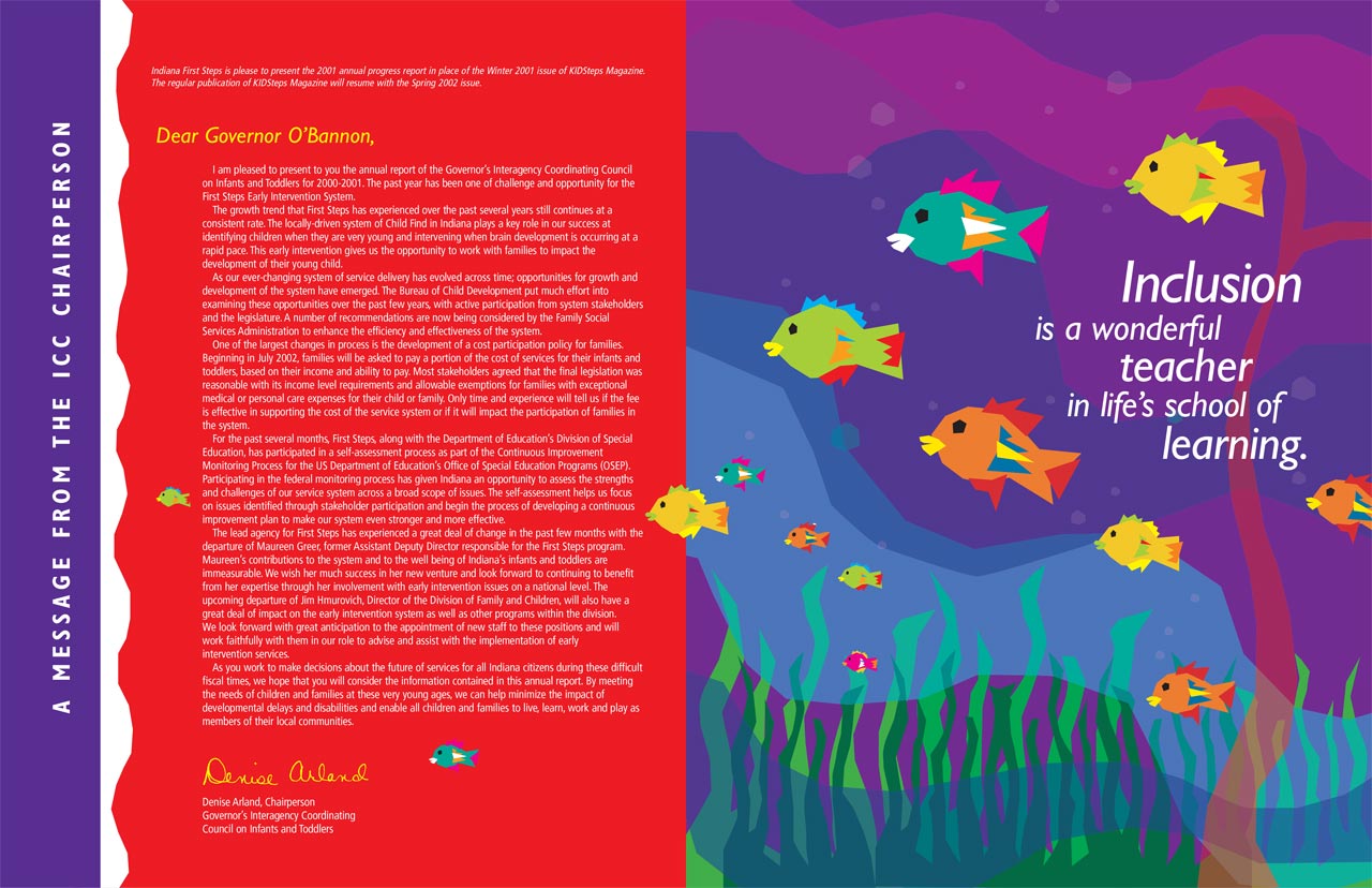 First Steps Annual Report Interior Spread