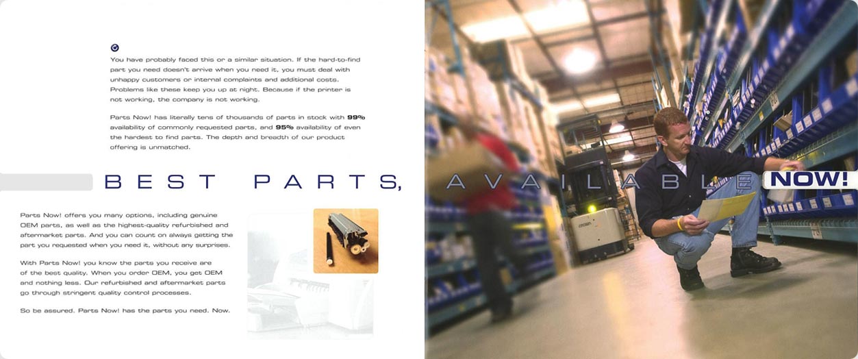 Parts Now! Product Brochure Interior