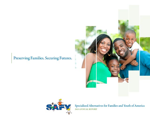 SAFY – Specialized Alternatives for Family and Youth of America 2013 Annual Report Cover