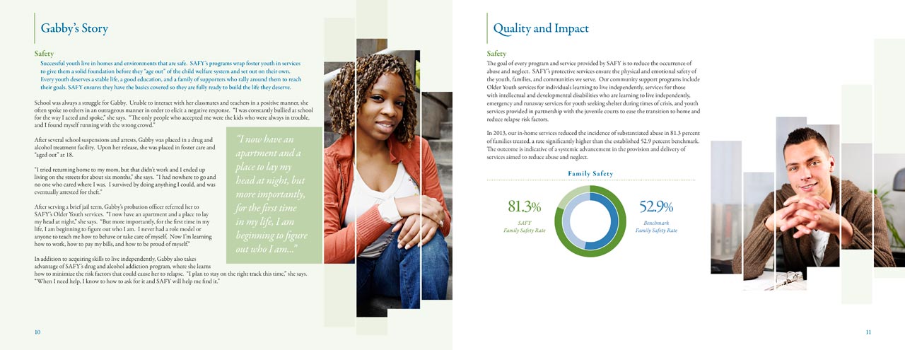 SAFY – Specialized Alternatives for Family and Youth of America 2013 Annual Report Interior