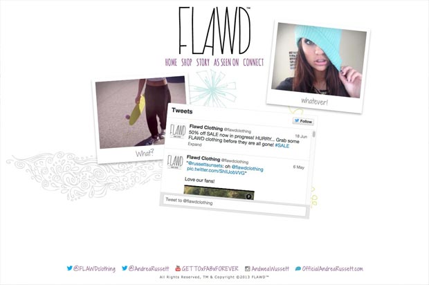 Flawd™ Clothing Website Interior Page