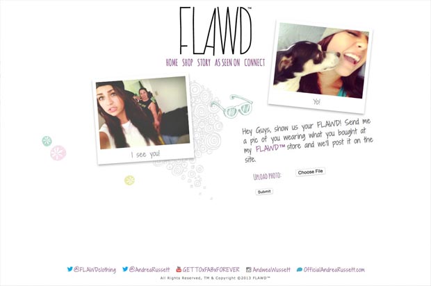 Flawd™ Clothing Website Interior Page