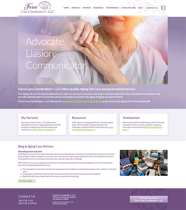 Force Care Coordination Plus Website Home Page