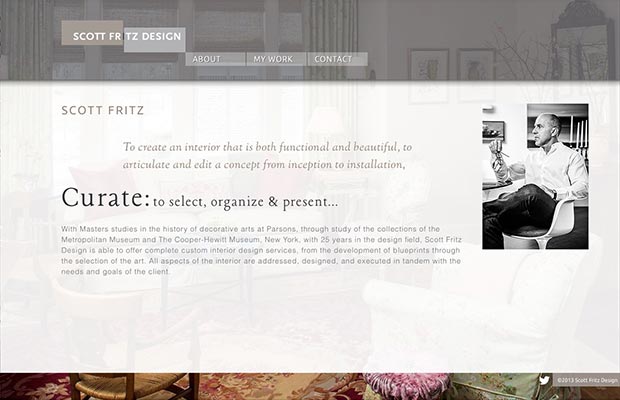 Scott Fritz Design Website Interior Page