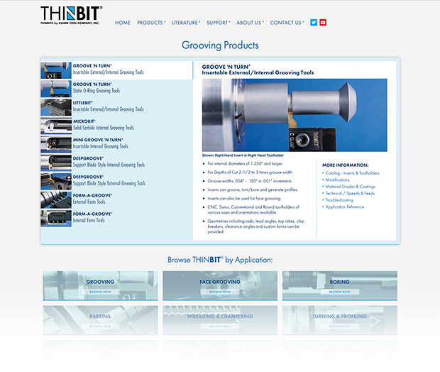 Kaiser Thinbit Website Interior page