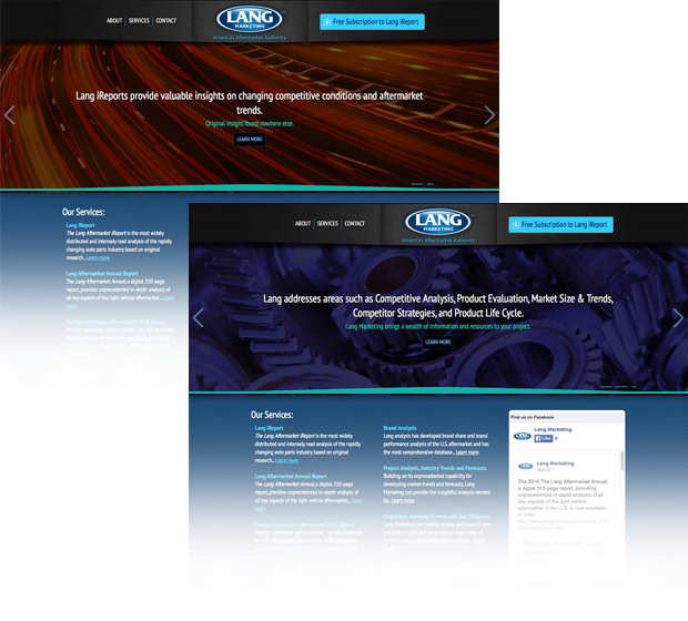 Lang Marketing Website Interior Page