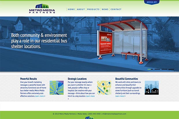 Metro Media Partners Website Homepage