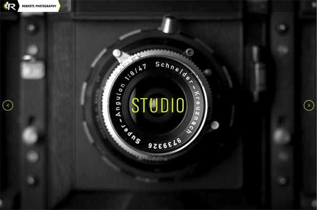Roberts Photography Website Homepage
